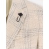 Silk blend blazer with iconic brooch