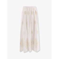 Lucrezia cotton long skirt with embroidery