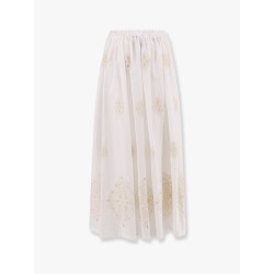 Lucrezia cotton long skirt with embroidery