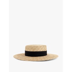 Rafia hat with band
