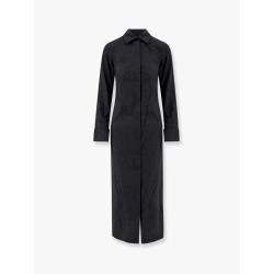 Rovigo max mara sfilata rippled fabric long dress