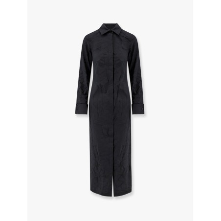 Rovigo max mara sfilata rippled fabric long dress