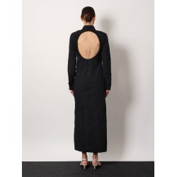 Rovigo max mara sfilata rippled fabric long dress