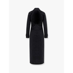 Rovigo max mara sfilata rippled fabric long dress