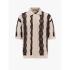Braided cotton polo shirt