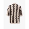 Braided cotton polo shirt