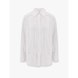 Viscose blend shirt with crinkled effect