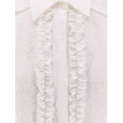 Viscose blend shirt with crinkled effect