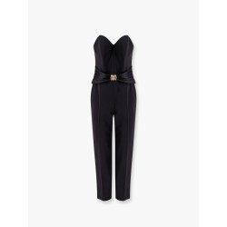 Strapless jumpsuit with waist belt