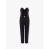 Strapless jumpsuit with waist belt