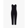 Strapless jumpsuit with waist belt