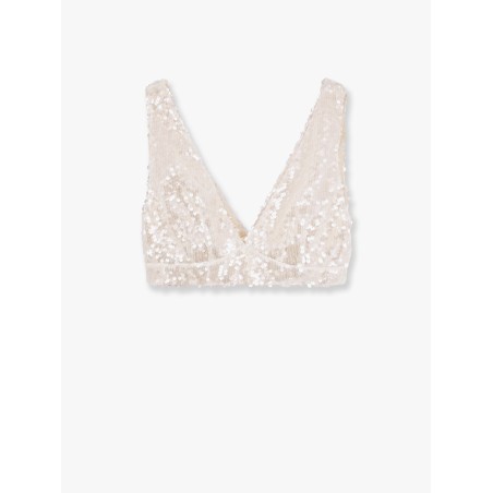 Crop fit top with macro sequins