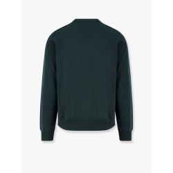 Wool sweater with embroidered logo on the front