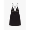 Mini dress with lace inserts