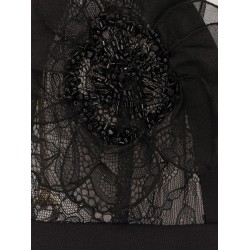 Mini dress with lace inserts