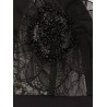 Mini dress with lace inserts