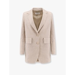 Acacia 1234 max mara sfilata  wool blazer with rippled appearance