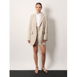 Acacia 1234 max mara sfilata  wool blazer with rippled appearance