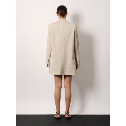 Acacia 1234 max mara sfilata  wool blazer with rippled appearance