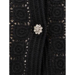 Embroidered cotton cardigan