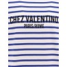Striped cotton t-shirt with chez valentino paris/rome print