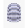 Striped cotton t-shirt with chez valentino paris/rome print