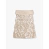 Mini dress with all-over sequins