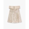 Mini dress with all-over sequins