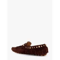 Driver fastaway suede loafer with fringes