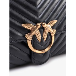 Love lady matelassé leather handbag with love birds buckle