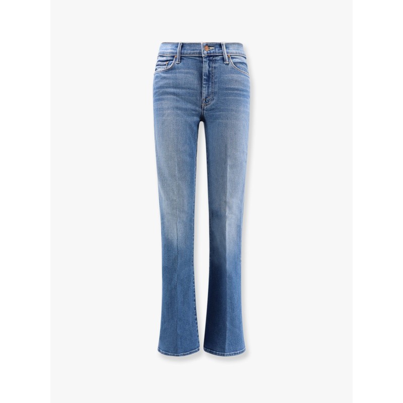 Stretch cotton jeans with flared bottom