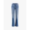 Stretch cotton jeans with flared bottom