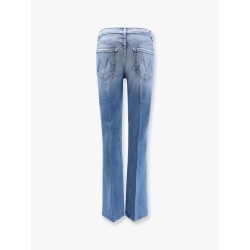 Stretch cotton jeans with flared bottom