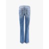 Stretch cotton jeans with flared bottom