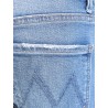 Stretch cotton jeans with flared bottom