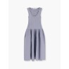 Diamante midi dress with ribbed knit