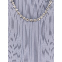 Diamante midi dress with ribbed knit