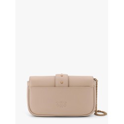 Love one pocket leather shoulder bag with love birds buckle