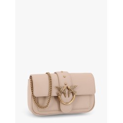 Love one pocket leather shoulder bag with love birds buckle