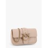 Love one pocket leather shoulder bag with love birds buckle