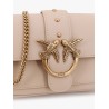 Love one pocket leather shoulder bag with love birds buckle