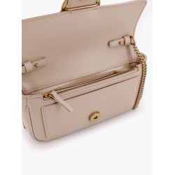 Love one pocket leather shoulder bag with love birds buckle