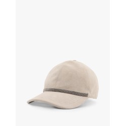 Peaked suede hat