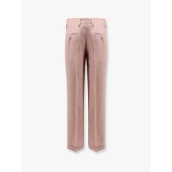Wool, silk and linen trouser with fold