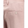 Wool, silk and linen trouser with fold