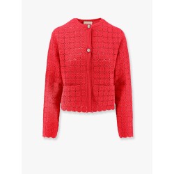Embroidered cotton cardigan