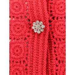 Embroidered cotton cardigan