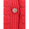 Embroidered cotton cardigan