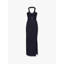 Satin dress with rhinestones