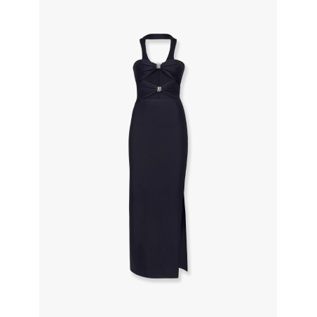 Satin dress with rhinestones